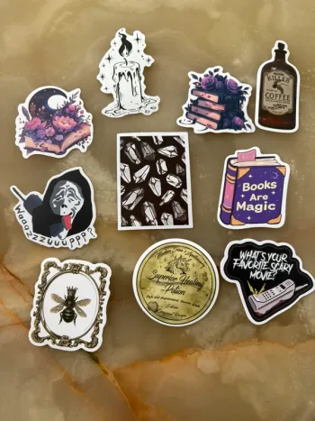 Stickers thème Wicca 10 pièces
