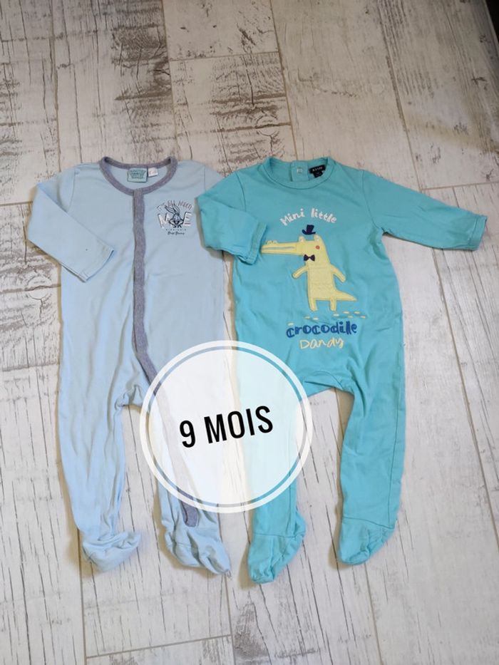 Lot pyjamas été légers bébé garçon taille 9 mois en très bon état