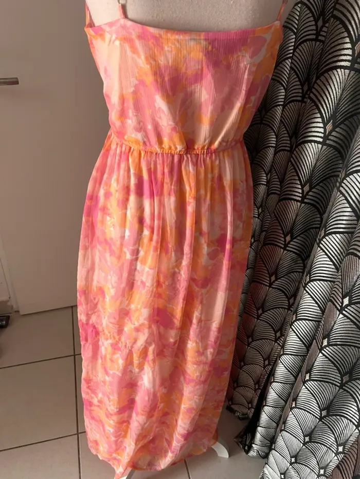Robe longue Vero Moda M rose / orange - photo numéro 4
