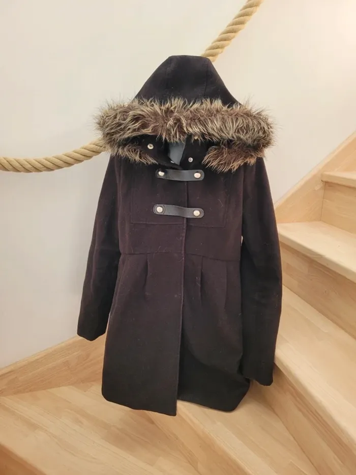 Manteau de grossesse avec fausse fourrure taille 40 - photo numéro 3