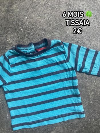 T-shirt 🍀 6 mois 🍀 Tissaia
