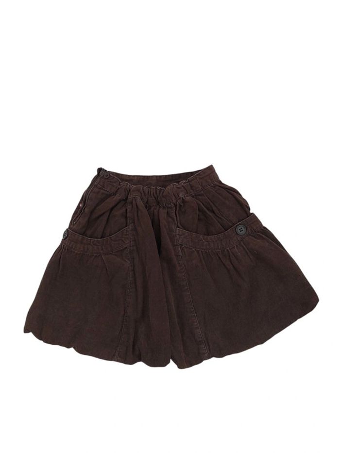 Jupe en velours côtelé marron taille réglable 4 ans fille - photo numéro 2