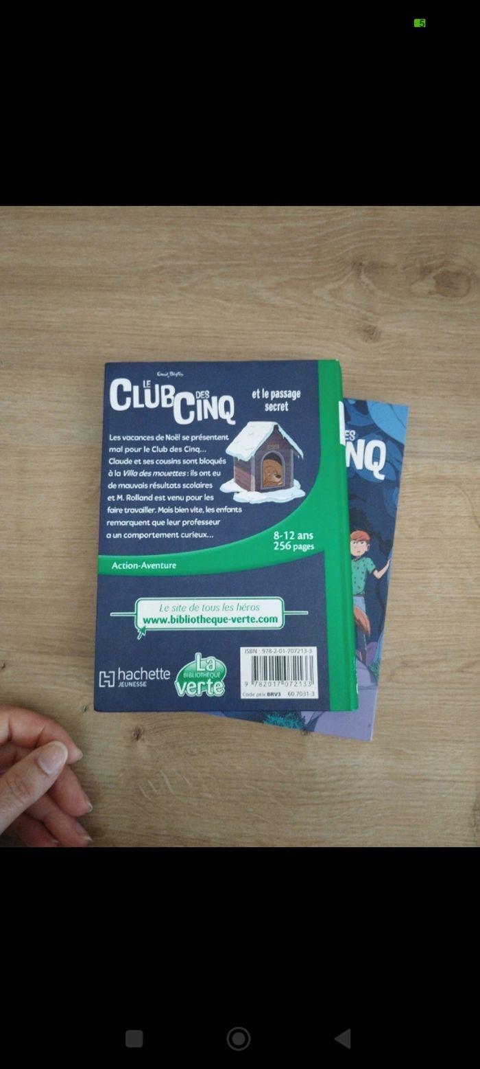 Lot 3 livres le club des cinq bibliothèque verte - photo numéro 4