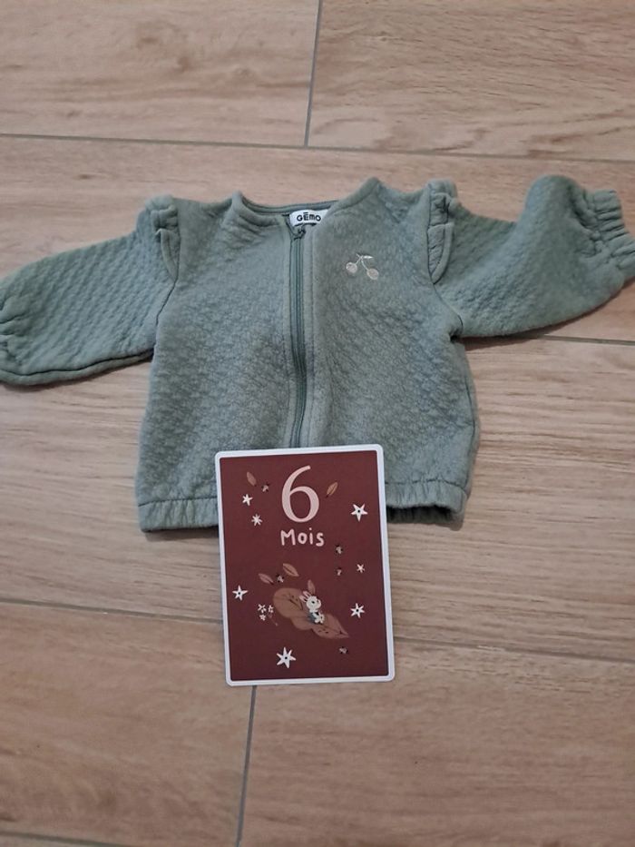 Gilet zippé gemo 6 mois - photo numéro 2