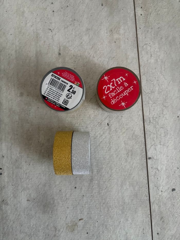 Lot de ruban adhésif washi doré et argenté - photo numéro 3