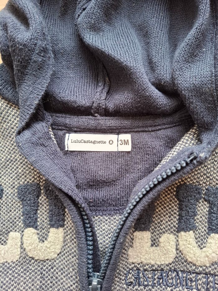 Gilet bleu marine bébé 3 mois - photo numéro 2