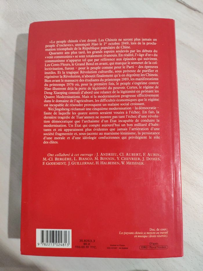 Livre la Chine tome 2 de 1949 à aujourd'hui Bergère Bianco Domes Fayard - photo numéro 6