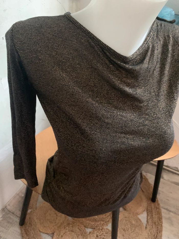 Pull Sister dos nus taille XS-S brillant doré - photo numéro 10