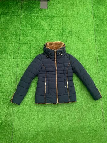 Doudoune Pimkie marine capuche fourrure taille S