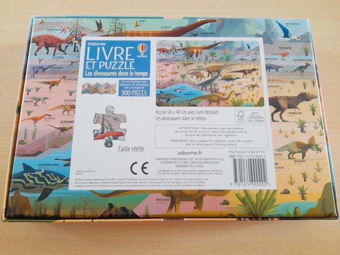 Coffret livre et puzzle Les dinosaures dans le temps - photo numéro 2