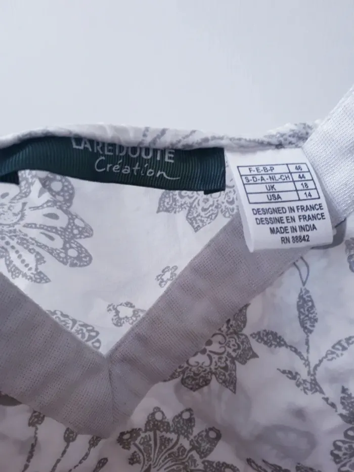Top bretelles blanc gris 44 46 - photo numéro 4