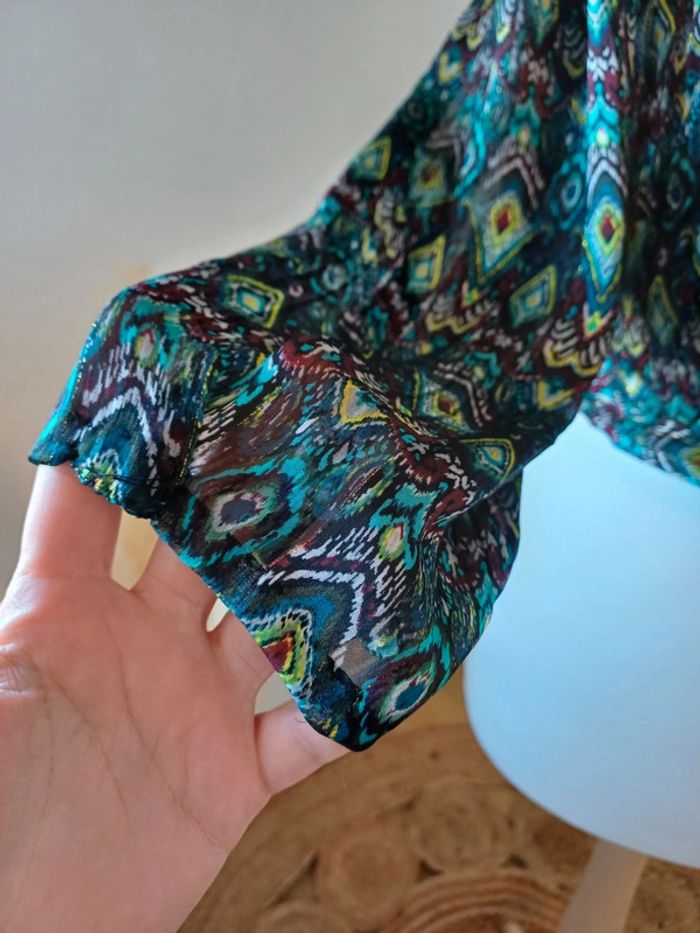 Blouse cache-coeur à motifs taille XL 42 - photo numéro 5
