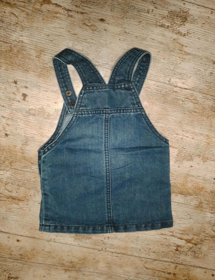 Magnifique robe salopette en jean fille 9 mois 74 cm - photo numéro 3