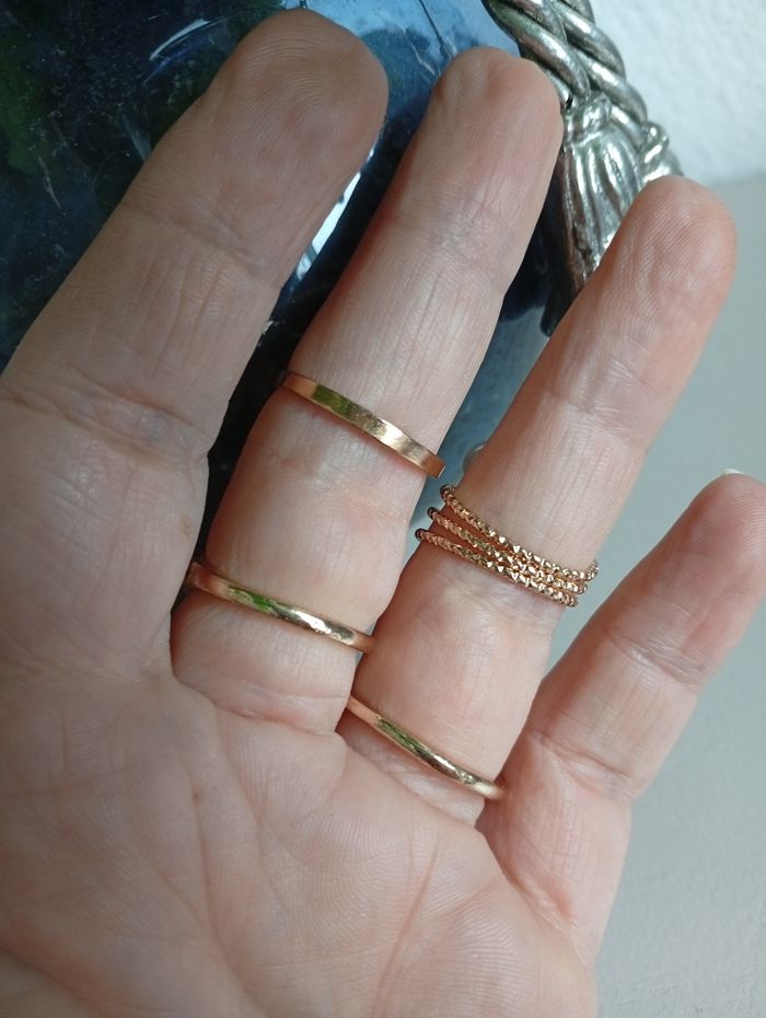 Lot 4 bagues ajustables - photo numéro 2