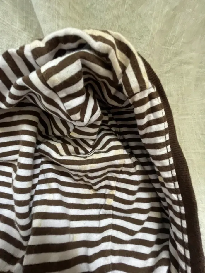 Gilet vintage Adidas marron & blanc – taille 14 ans - photo numéro 7