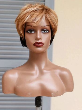 Perruque blonde et noir