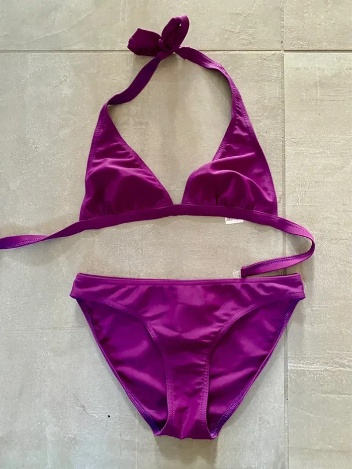 Maillot de bain 2 pièces violet