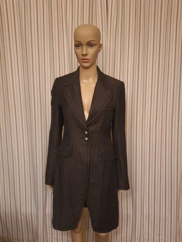 Jolie Pardessus Bruphils taille 38 marron/noir