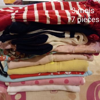 Lot 3 mois  filles  17 pièces