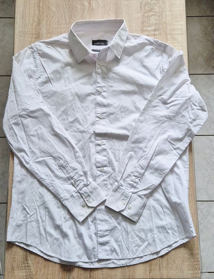 Chemise blanche Sergio Vitti - Coupe droite - Taille 43/44 (XL) - photo numéro 4