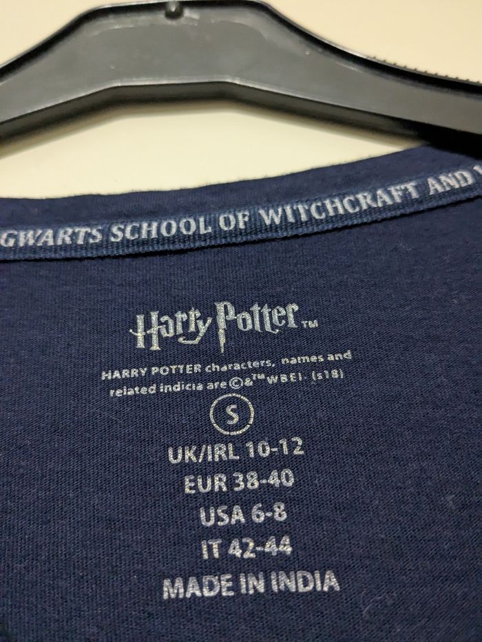 Magnifique tee shirt pyjama Harry Potter bleu et doré. Taille S - photo numéro 5