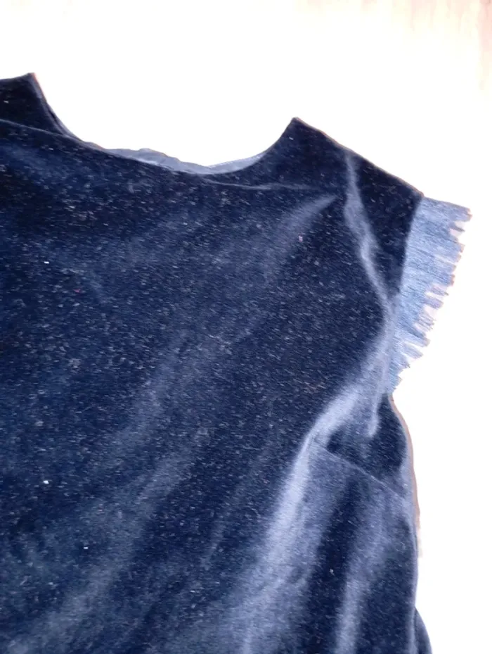 Jacadi 💖 robe longue en velours marine et jupon en tulle paillettes - photo numéro 4