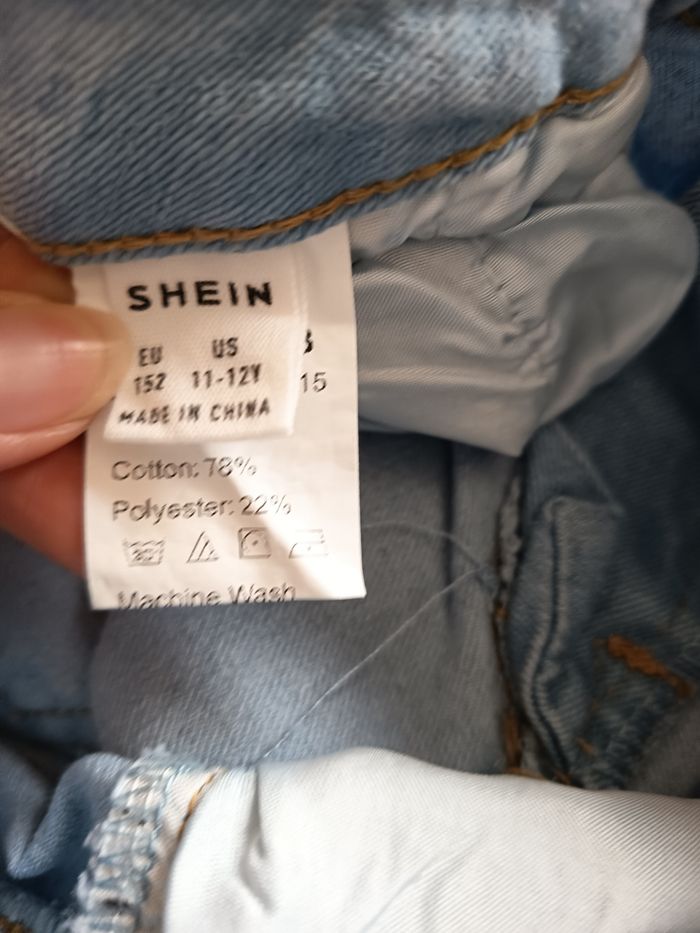 Jean droit bleu clair fille, SHEIN, taille 11-12 ans, NEUF - photo numéro 6