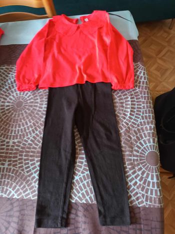 ensemble tee shirt + leggings fille 3 ans plus