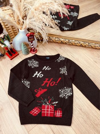 Taille 6 ans pull Noël garçon Kiabi noir * ho ho * 🎄