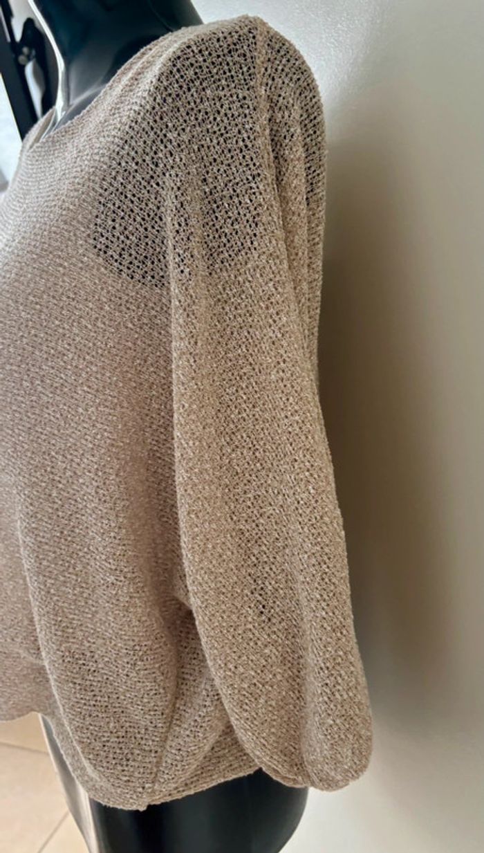 Haut beige manches chauve-souris – Sans marque - photo numéro 3
