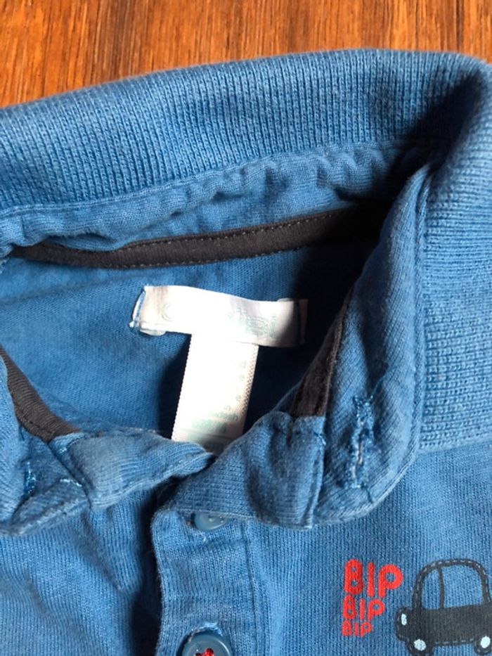 Pull type polo bleu - photo numéro 3