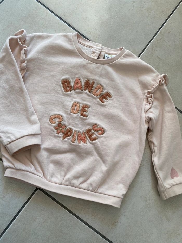 Pull sweat fille rose pastel Tape à l’œil 23 mois - photo numéro 7