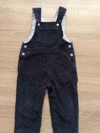 Salopette velours 12 mois petit bateau