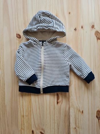 Veste doublée polaire Marinière Kiabi 6 moi