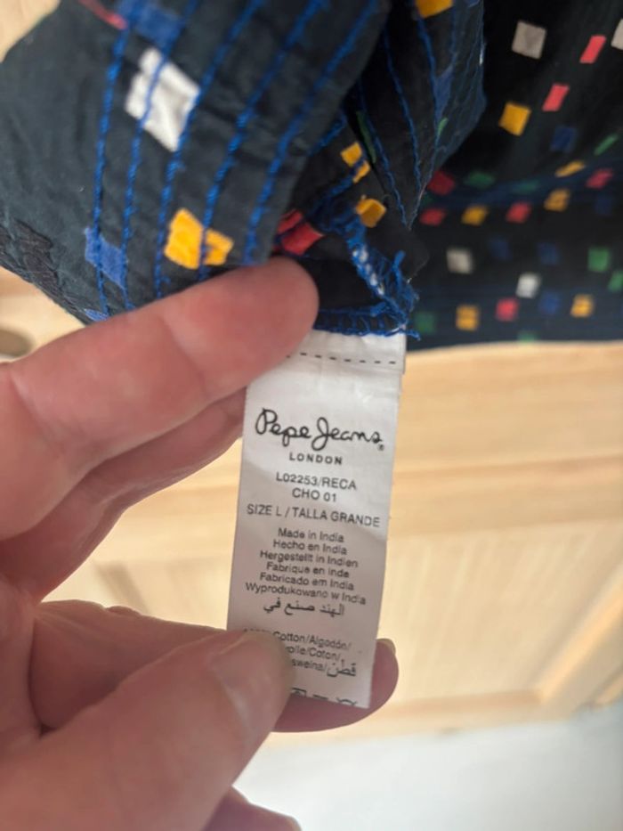 Robe noire et carreaux multicolore Pépé Jeans taille L - photo numéro 8