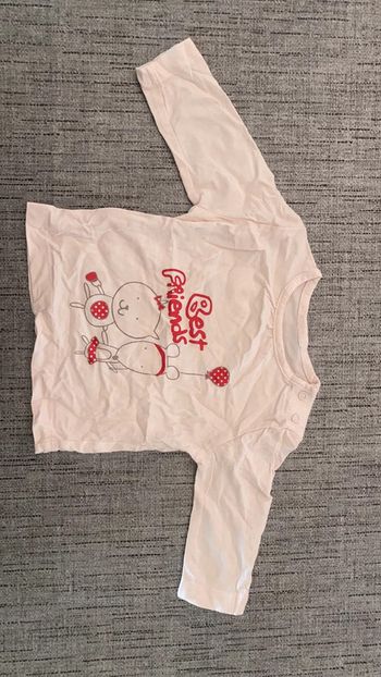 Haut rose fille 3 mois