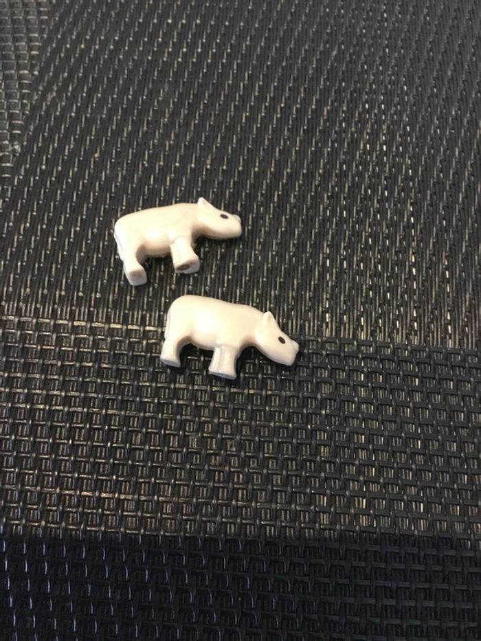 Playmobil Micro lot 2 figurines aimantées Rhinocéros arche de Noé 4332 pièces détachées - photo numéro 3
