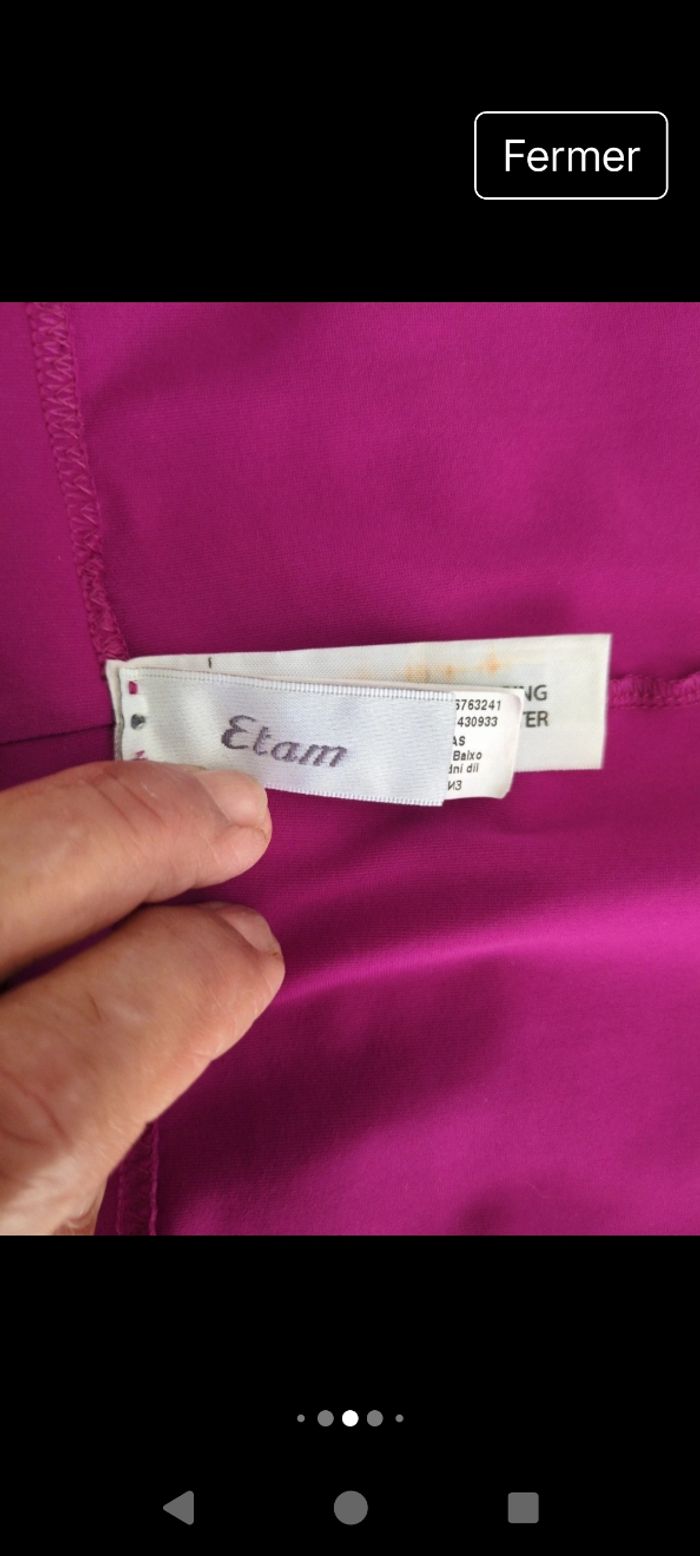 Maillot 2 pièce taille haute fushia Etam 42 C - photo numéro 7