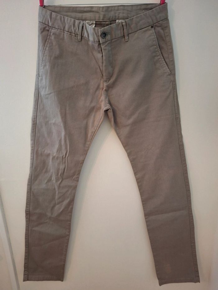 Jean droit Celio beige 42