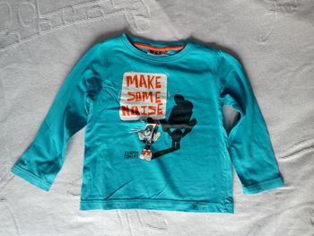 Tee-shirt manches longues bleu garçon 4 ans NKY