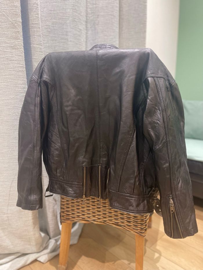 Blouson cuir noir - photo numéro 2
