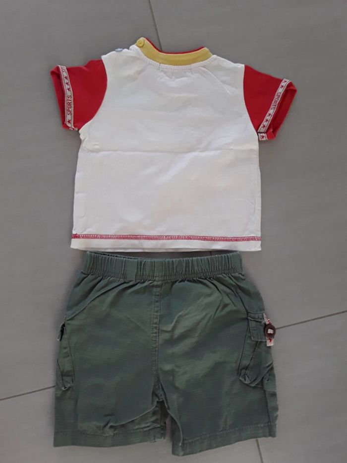 Ensemble tee-shirt + short 12 mois - photo numéro 2