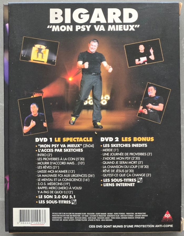 JMB Présente Bigard (Mon Psy va mieux) Dvd d'occasion en en très bon état - photo numéro 2