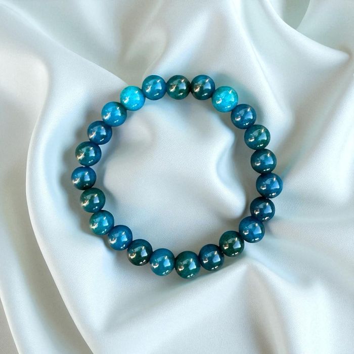 Bracelet en pierre naturelle 8mm – Apatite – Neuf jamais porté
