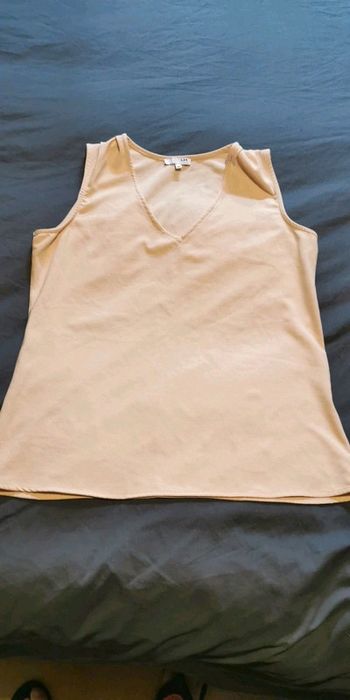 Débardeur tunique beige