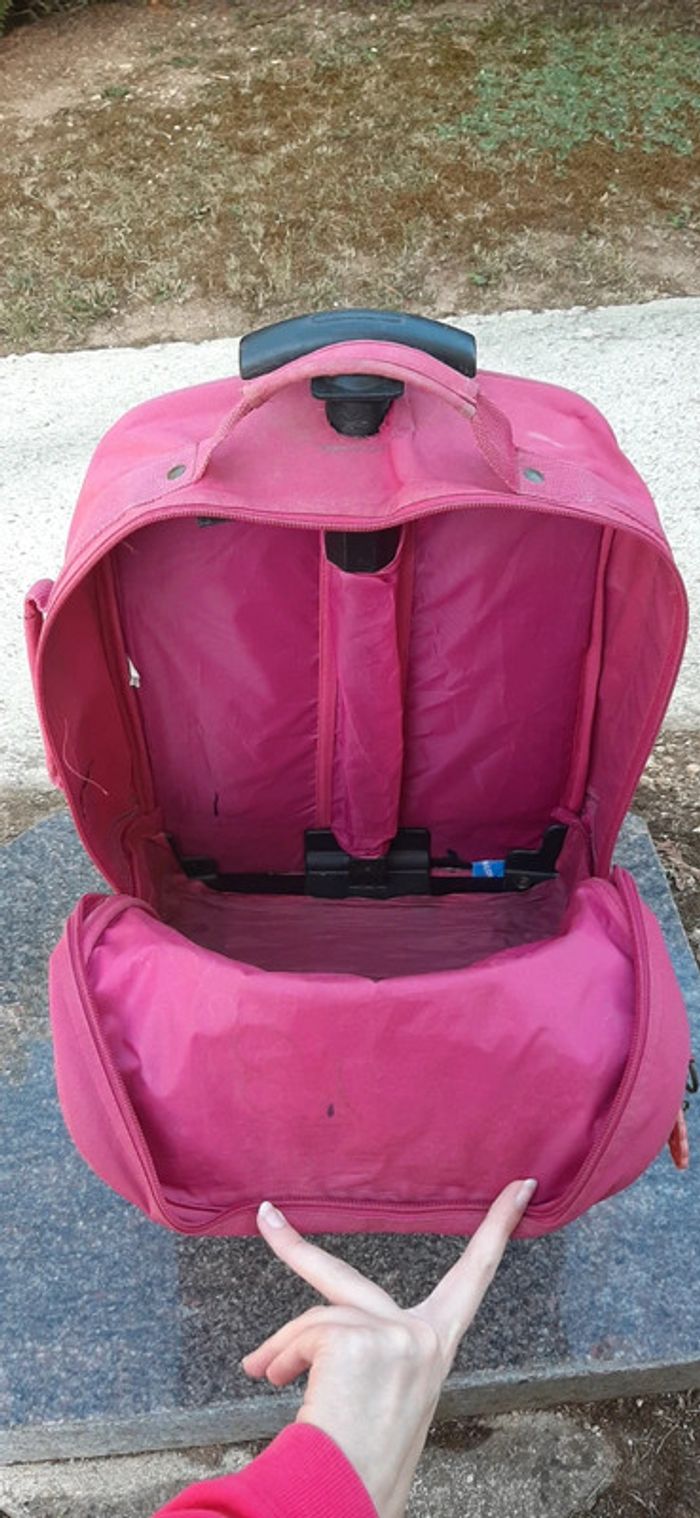 Sac d'école fille 👧 primaire rose et noir - photo numéro 3