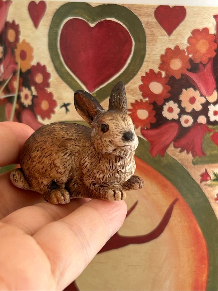 Miniature, lapin ou lièvre en résine haute qualité - photo numéro 3