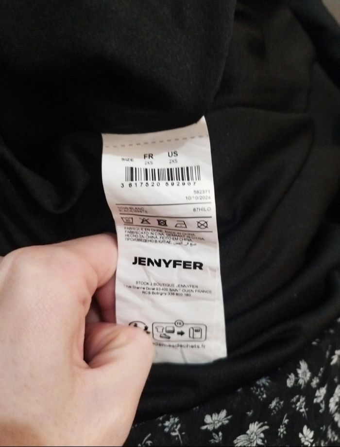 Jupe longue fleurie noir et blanc - photo numéro 7