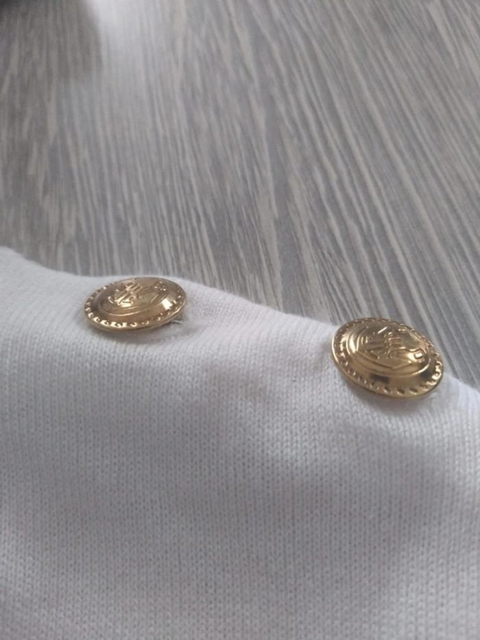 Pull fin Burton style marinière blanc et bleu taille m - photo numéro 5