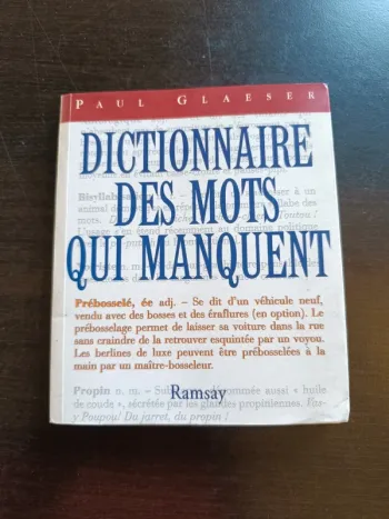 Livre DICTIONNAIRE DES MOTS QUI MANQUENT - Paul Glaeser